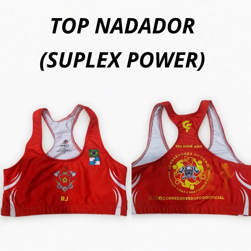 TOP VERMELHO TOP NADADOR SUPLEX POWER